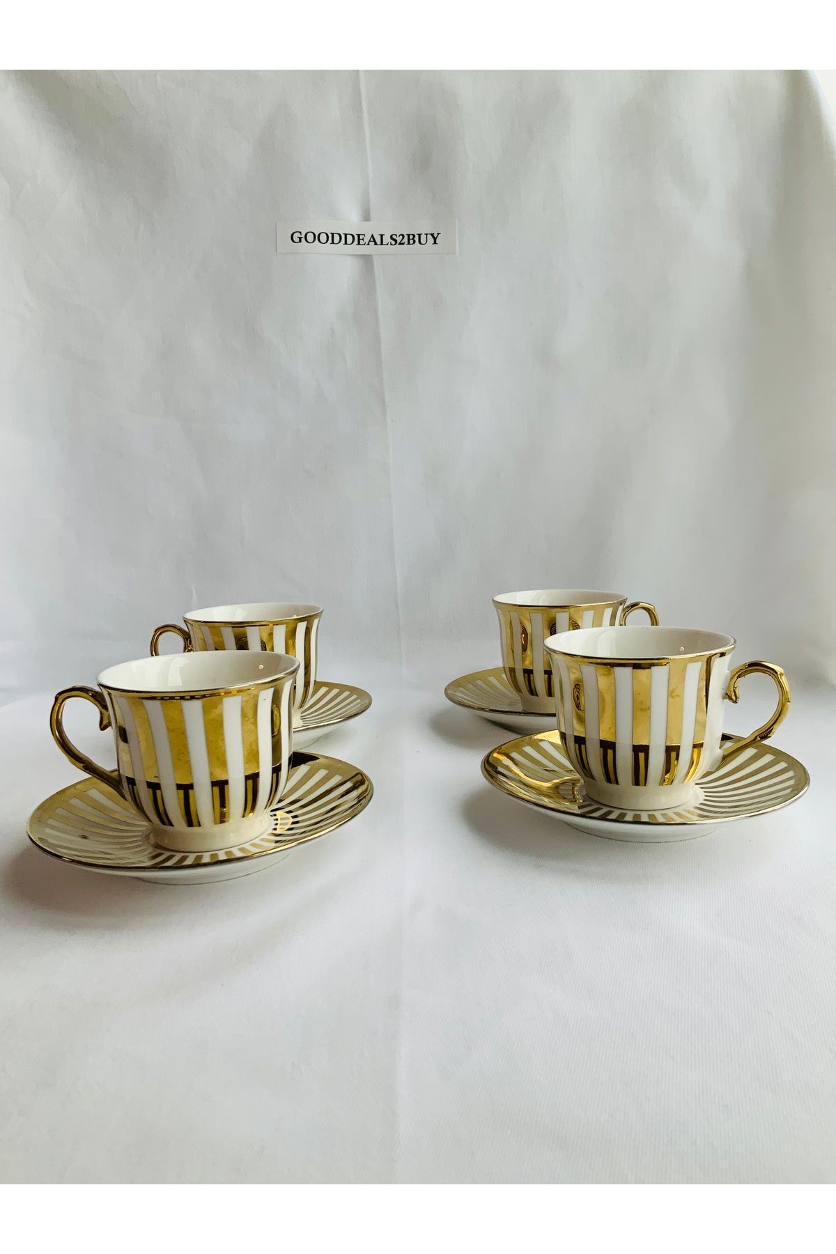 Madame Coco-Blanche 4-Piece Coffee Cup Set - Colorful - 90 ml 1
