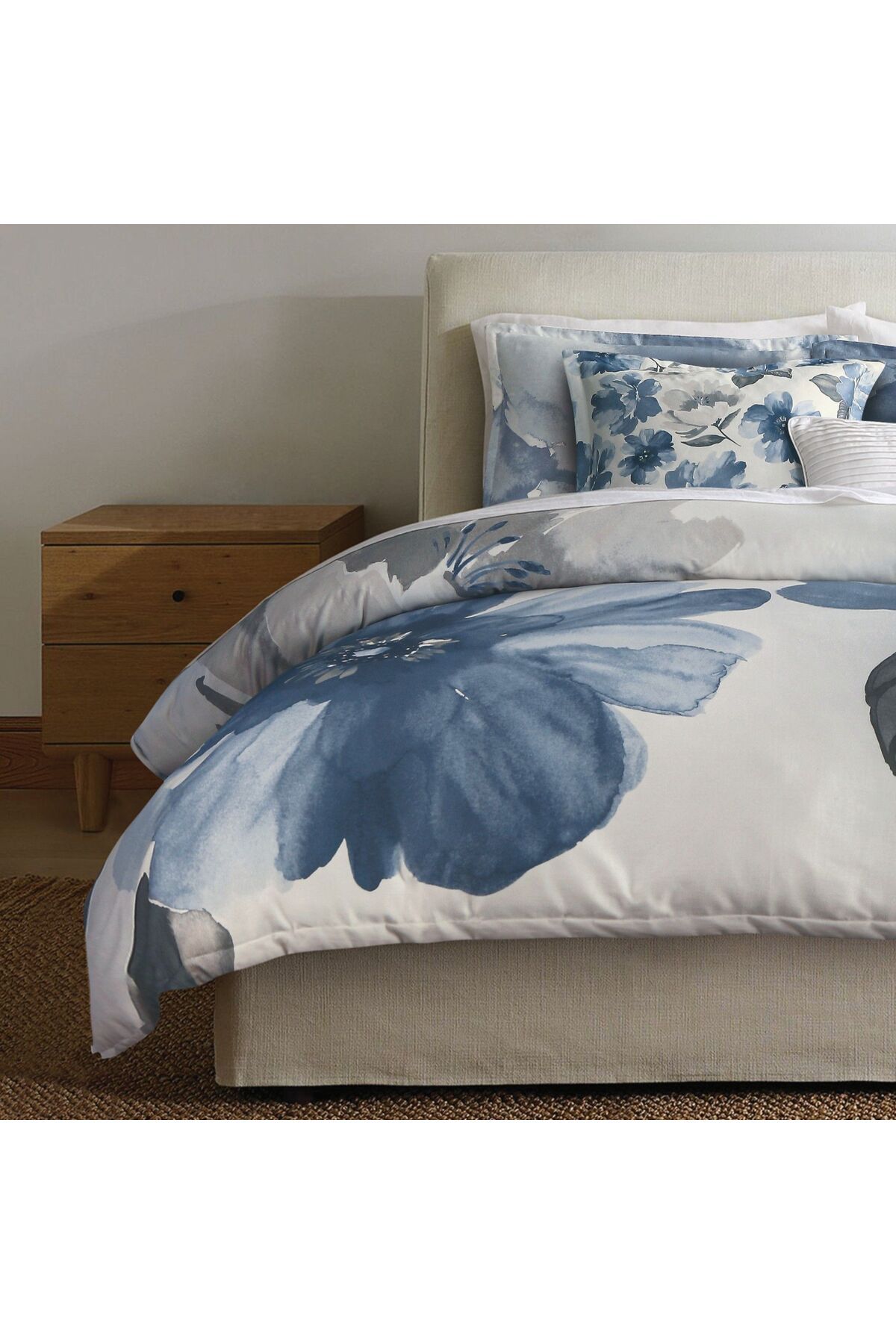 Orange Bed & Bath-Margot Floral 100% Cotton Double Bed set 8 pieces  274 × 243 cm 3