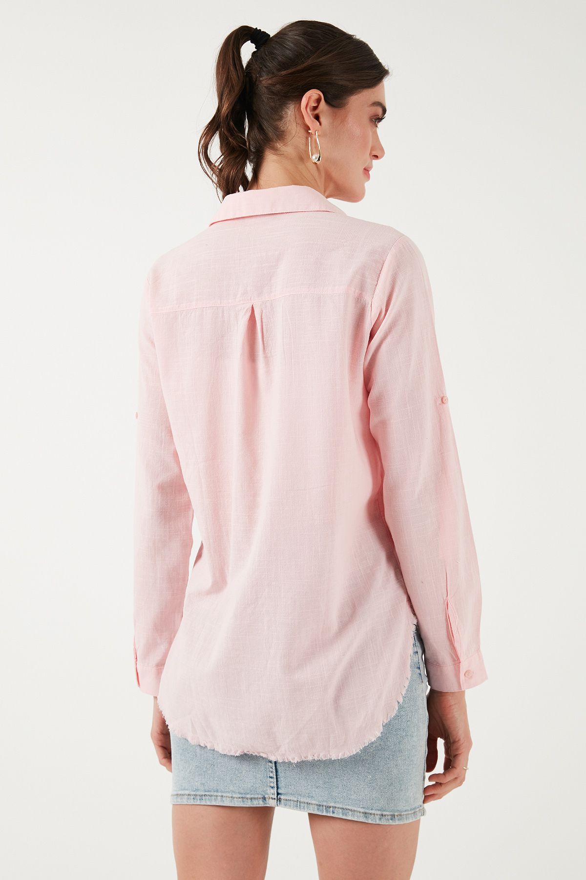 Lela-Cotton Regular Fit Pocket Shirt Shirt Cf25S16992 7