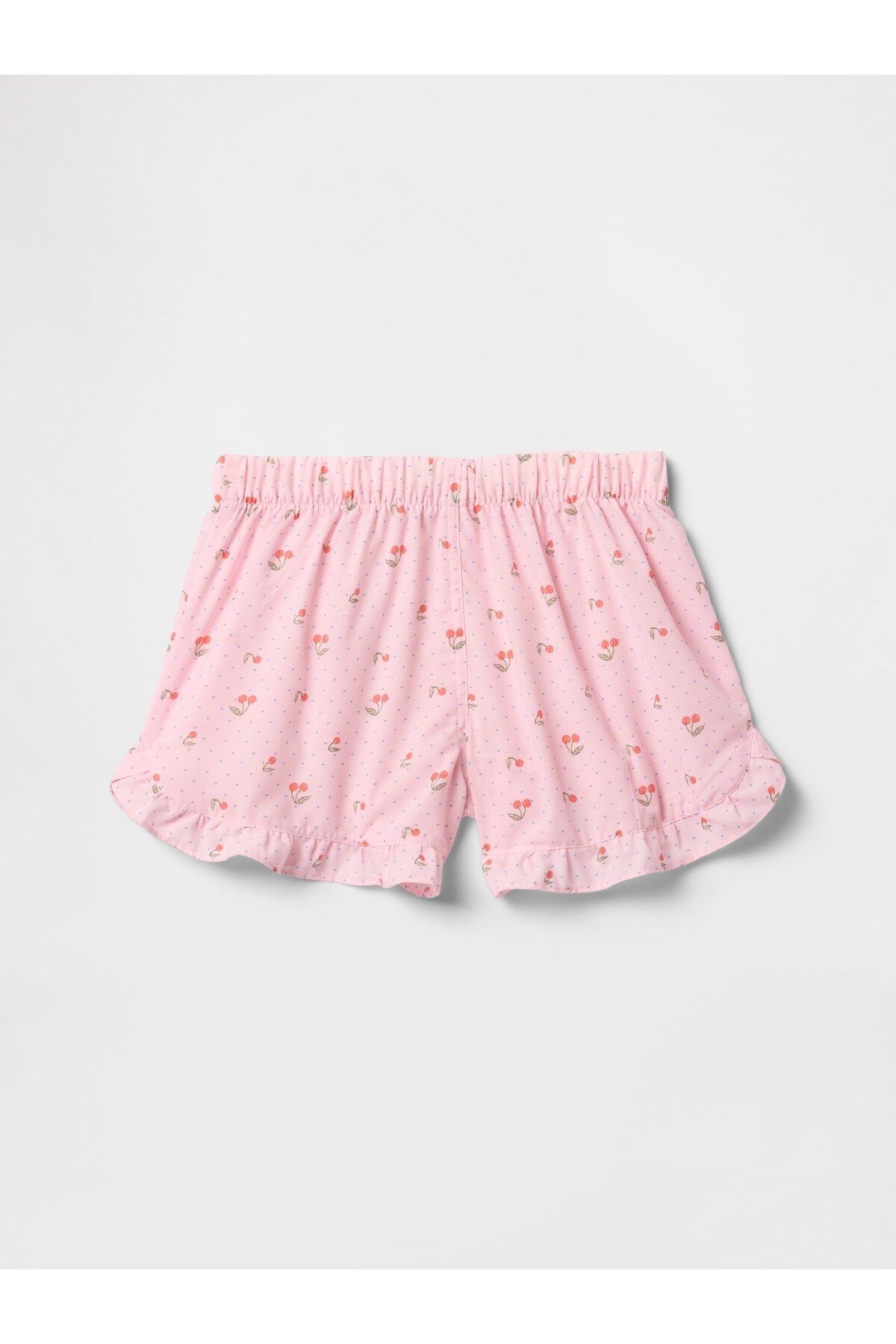 Kız Çocuk Pembe Fırfırlı Pijama Şort - 3