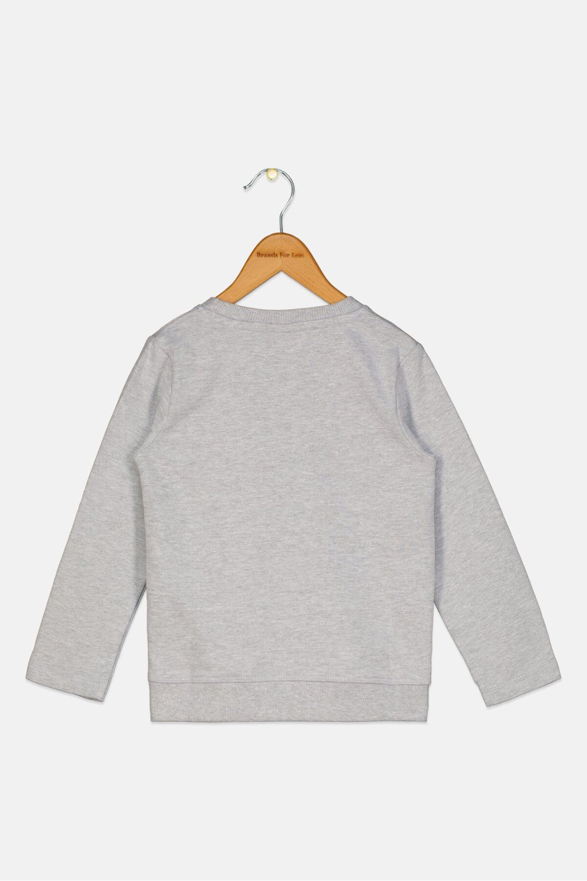 Disney-Kids Girl Crew Neck Long Sleeves Graphic Print Sweatshirt, Grey 2