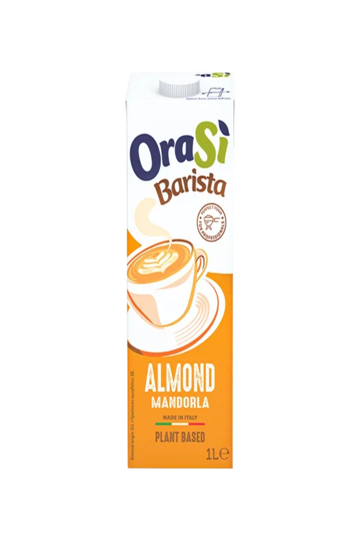 Orasi Barista BAdem Sütü 1 Lt, Vegan Süt, Coconut Milk, Edt Kullanım Vegan Süt