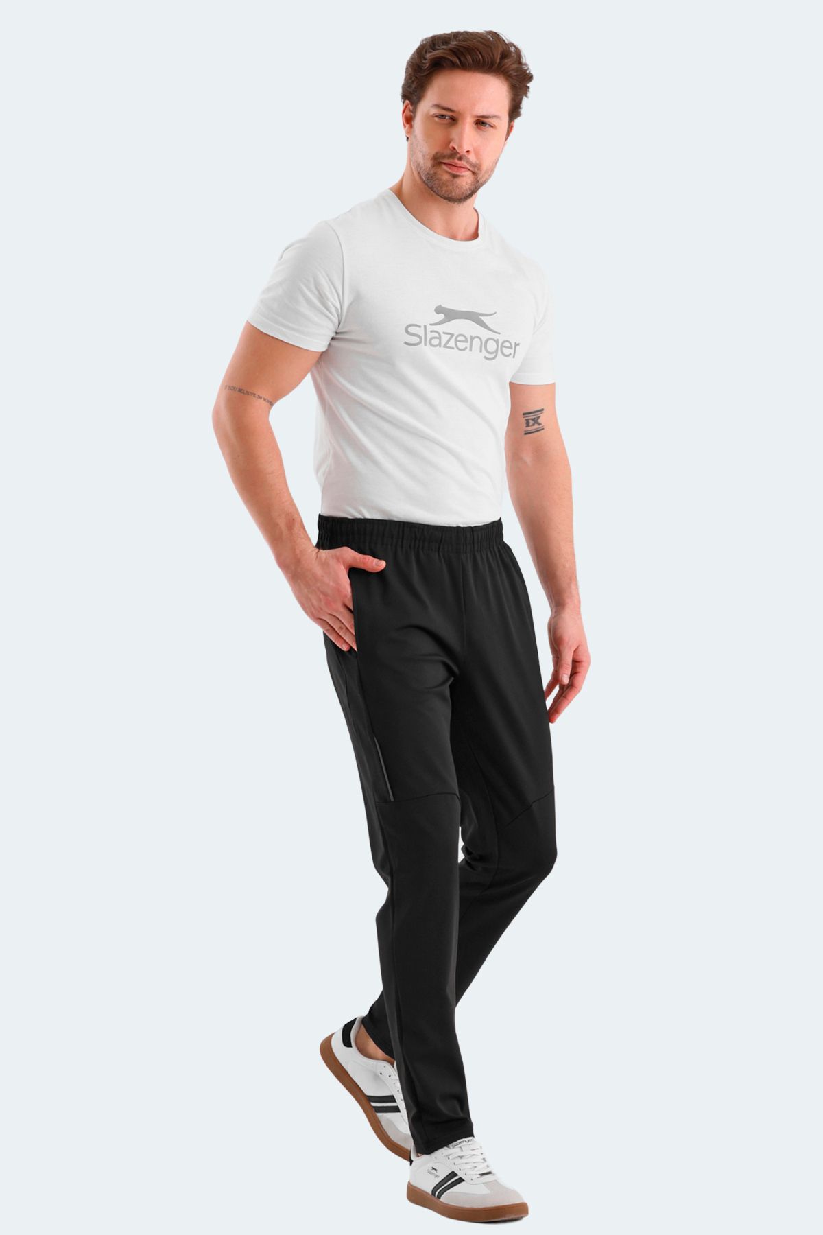 Slazenger-Black Rolo Men's Sweatpants 7