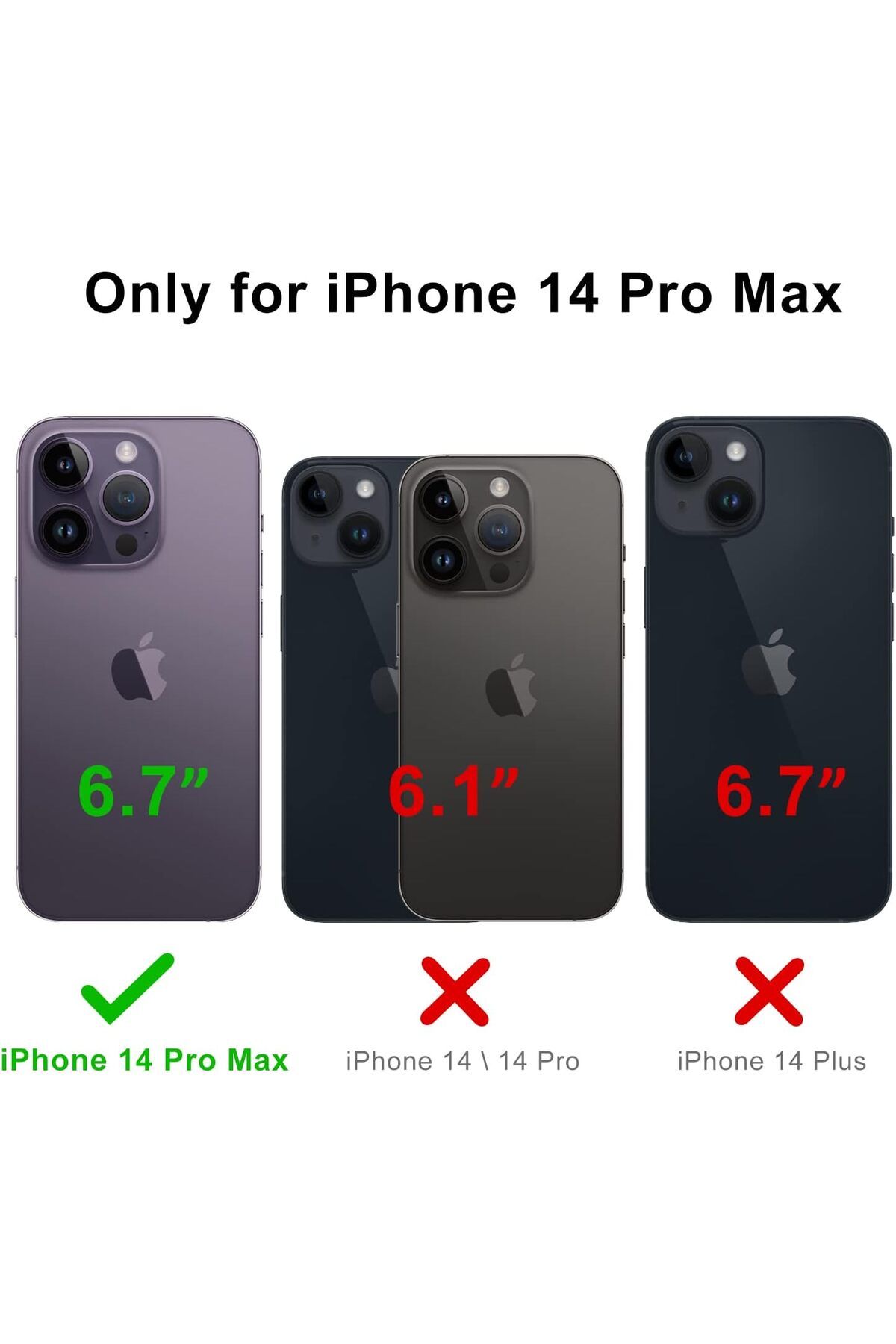 AWH-جراب iPhone 14 Pro Max: جراب سيليكون سائل نحيف مقاوم للصدمات مع واقي شاشة (رمادي فاتح) 2