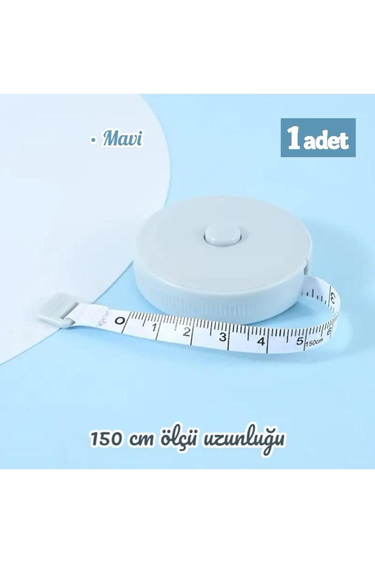 MAB-1.5 Meter Automatic Wrap Mini Tape Measure - Blue, 150 cm Roller Tailor Tape Measure 1