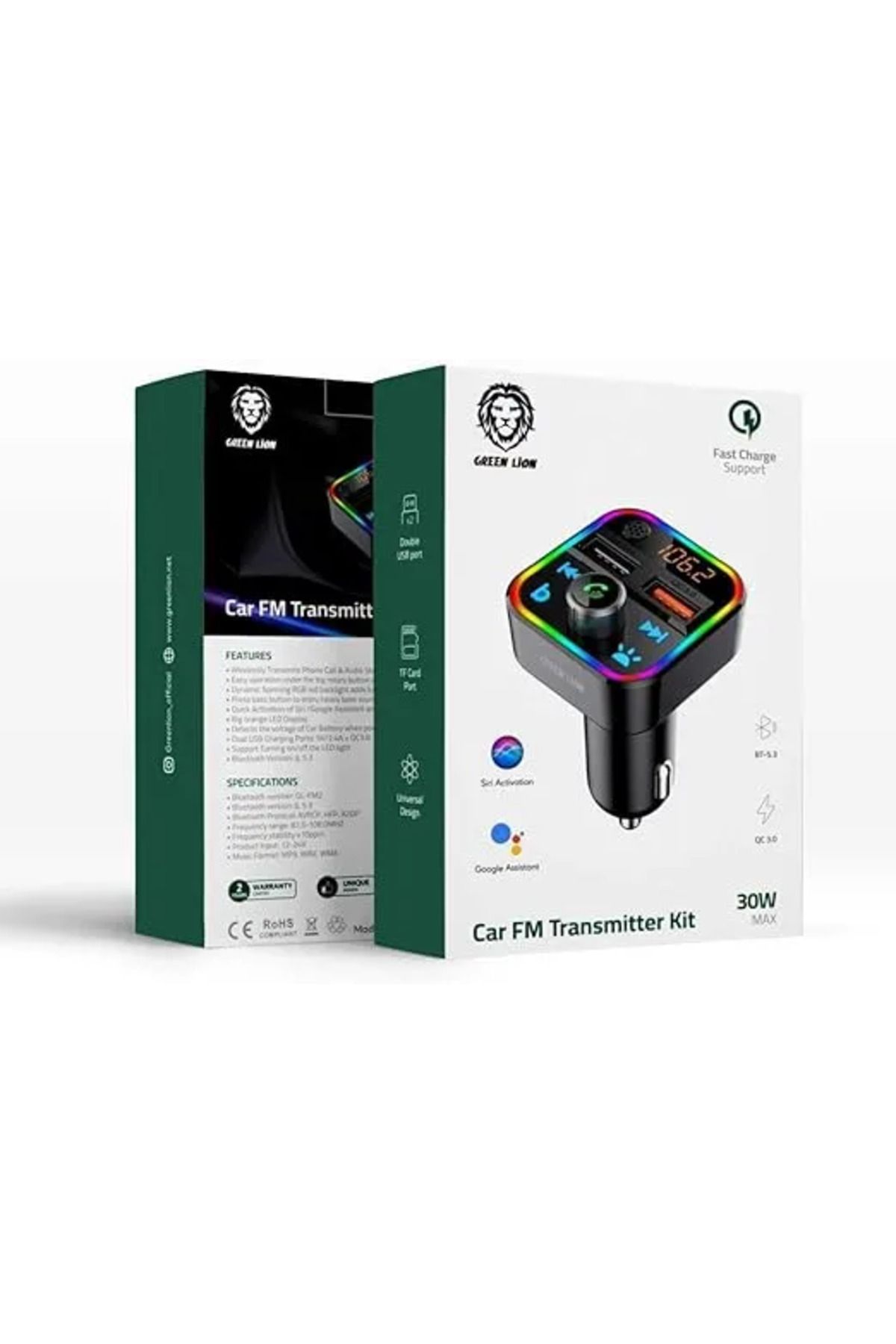 Green Lion-Car Fm Transmitter Kit 30W - Black 4
