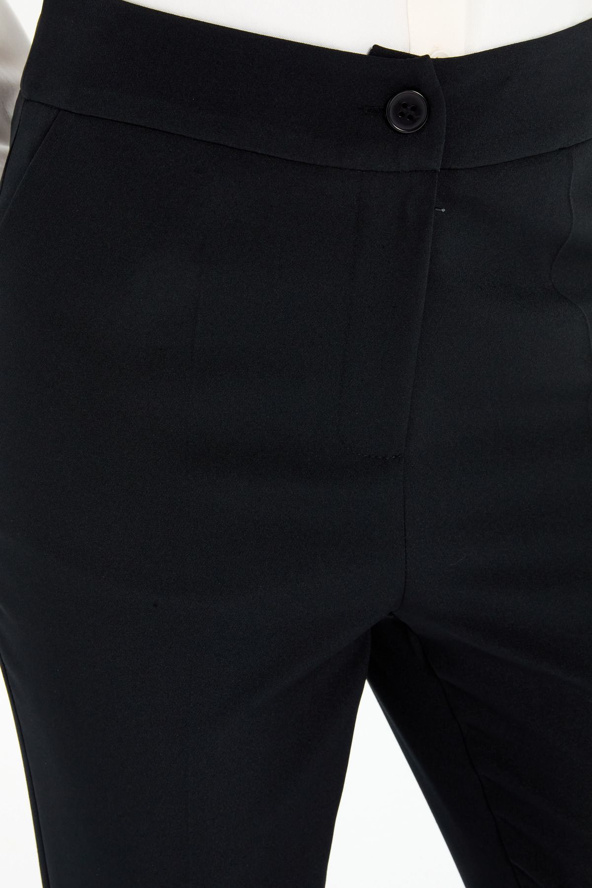Yüksek Bel Basic Pantolon - Siyah - 5
