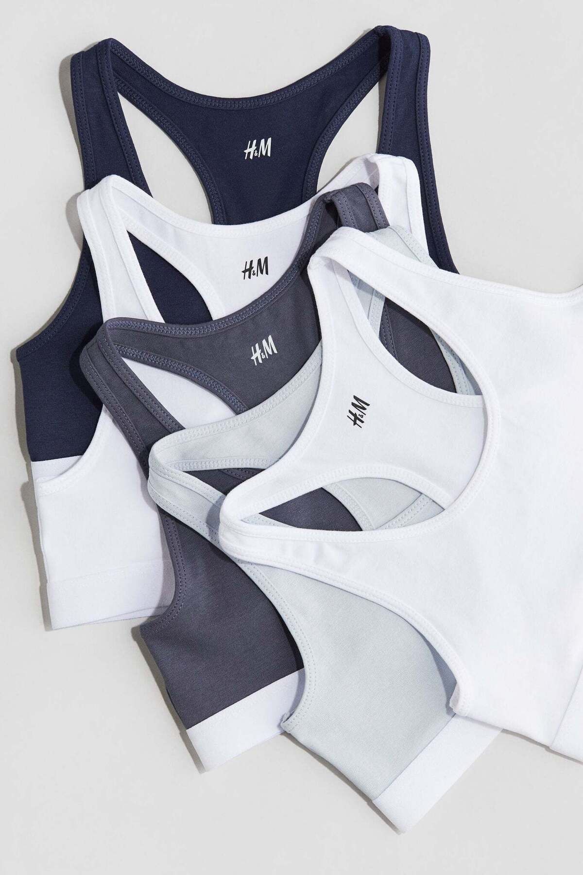 H&M-5-pack cotton crop tops 1