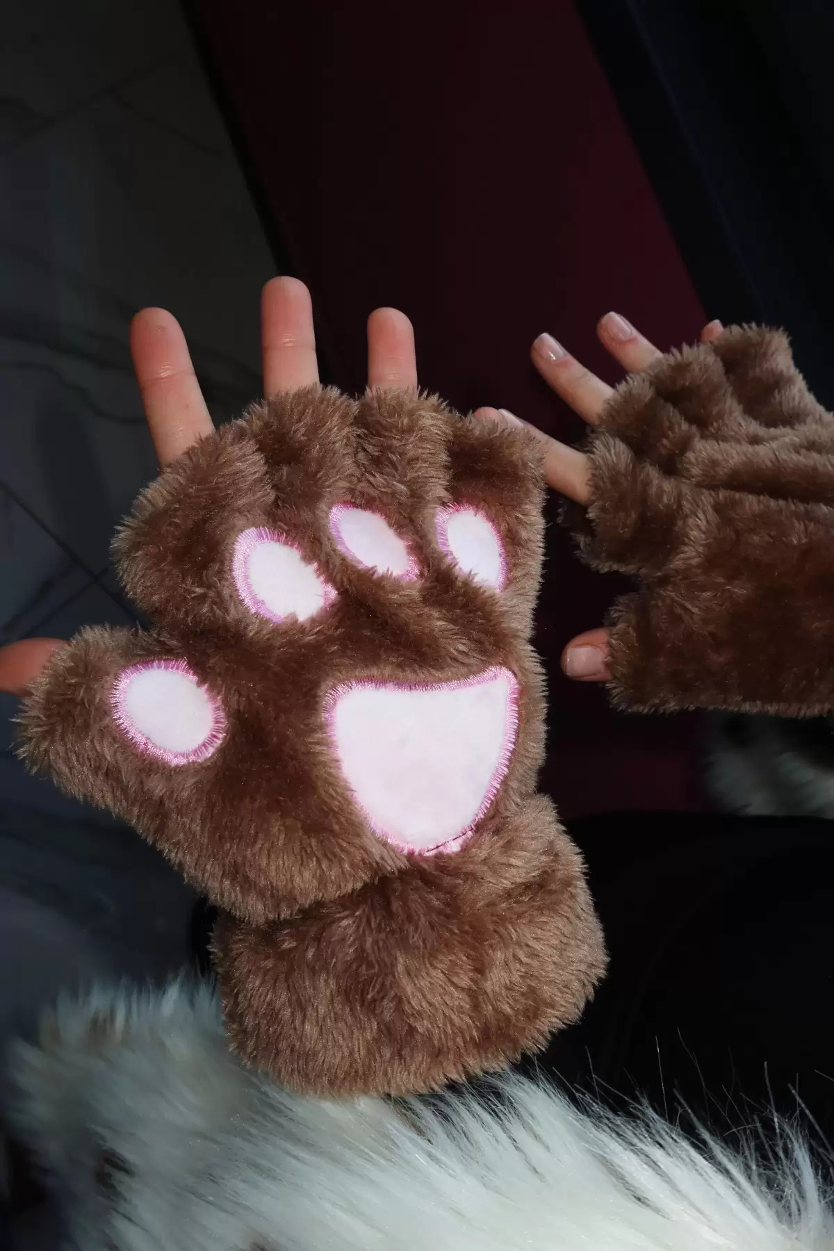 MODA  Pati Figürlü Peluş Eldiven - Görsel 2