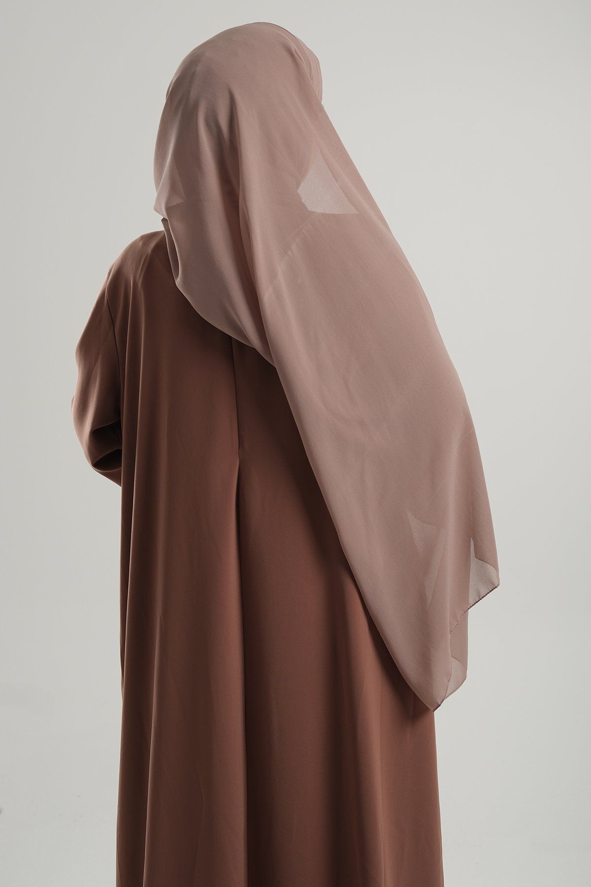 HÜRREM BONE-Practical Mink Bonnet Shawl - Snap Chiffon Cross, Model 2001_10 4