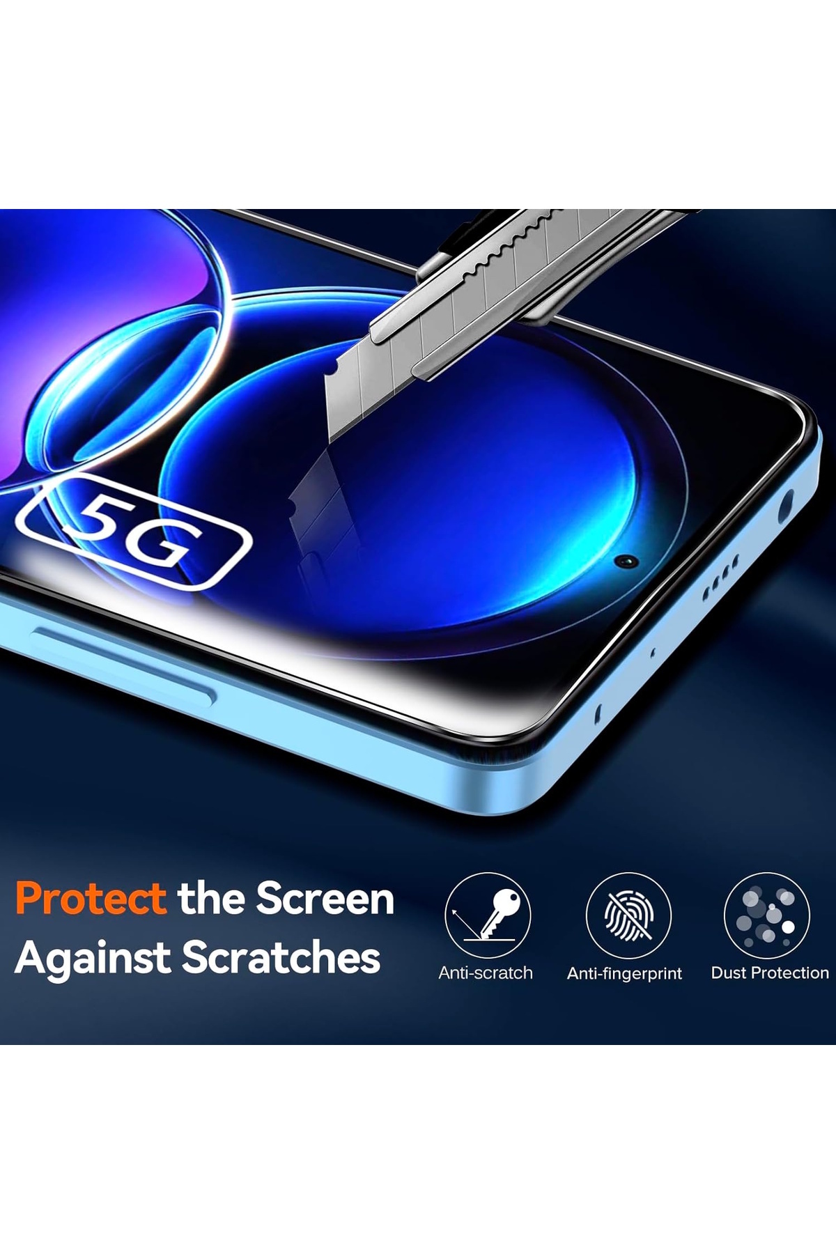 m.tk moveteck-Xiaomi Redmi Note 12 Pro 5g Case Soft Transparent Silicone with Camera Protection + Screen Protector Glass Set 3