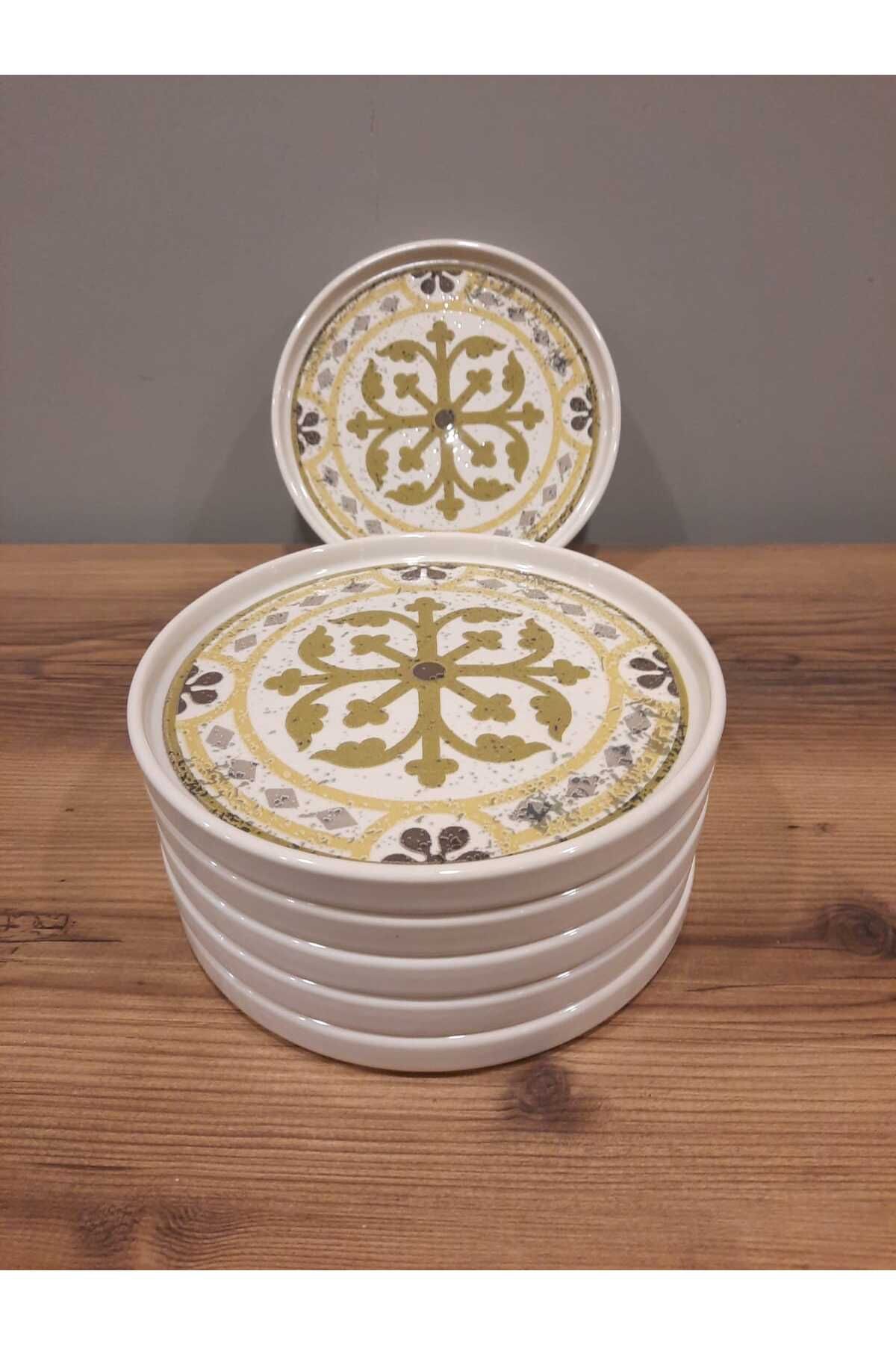 Keramika-6 Pieces of Shiny Nordic Keramika 21 cm Cake Plates 4