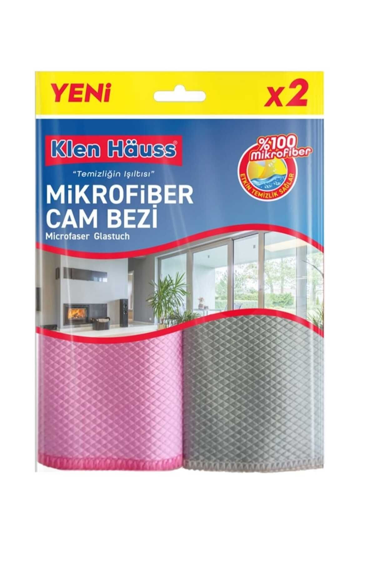 Klen Hauss Mikrofiber cam bezi 2'li set %100 mikrofiber