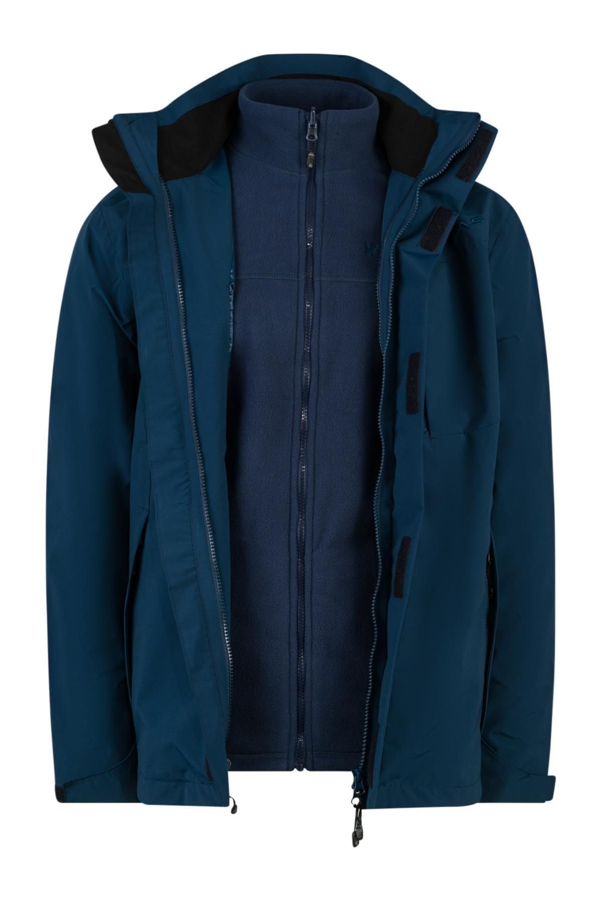 2AS-Navy Blue Milton 3 in 1 Coat 2