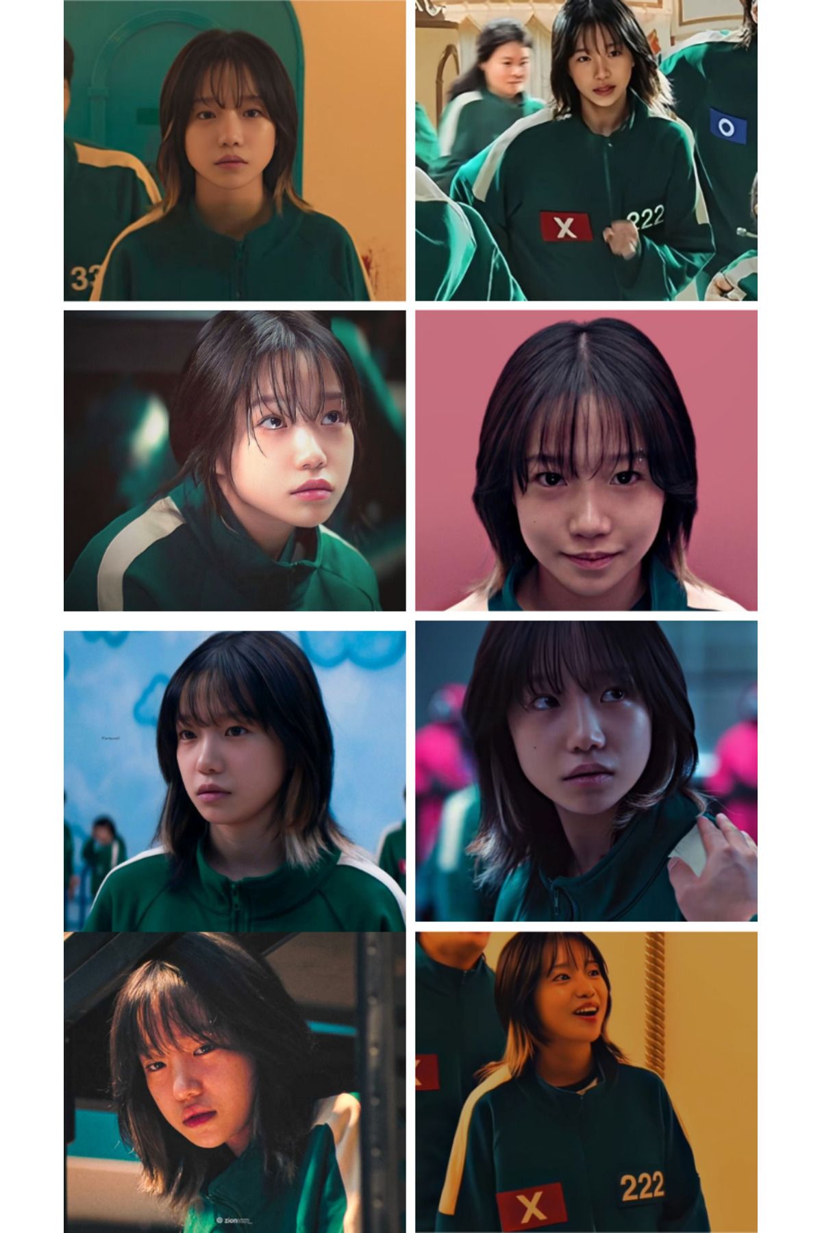 DERİND-8Pcs Sticker Set - Squid Game Player 222 Jun Hee - Yu-Ri for Player 5