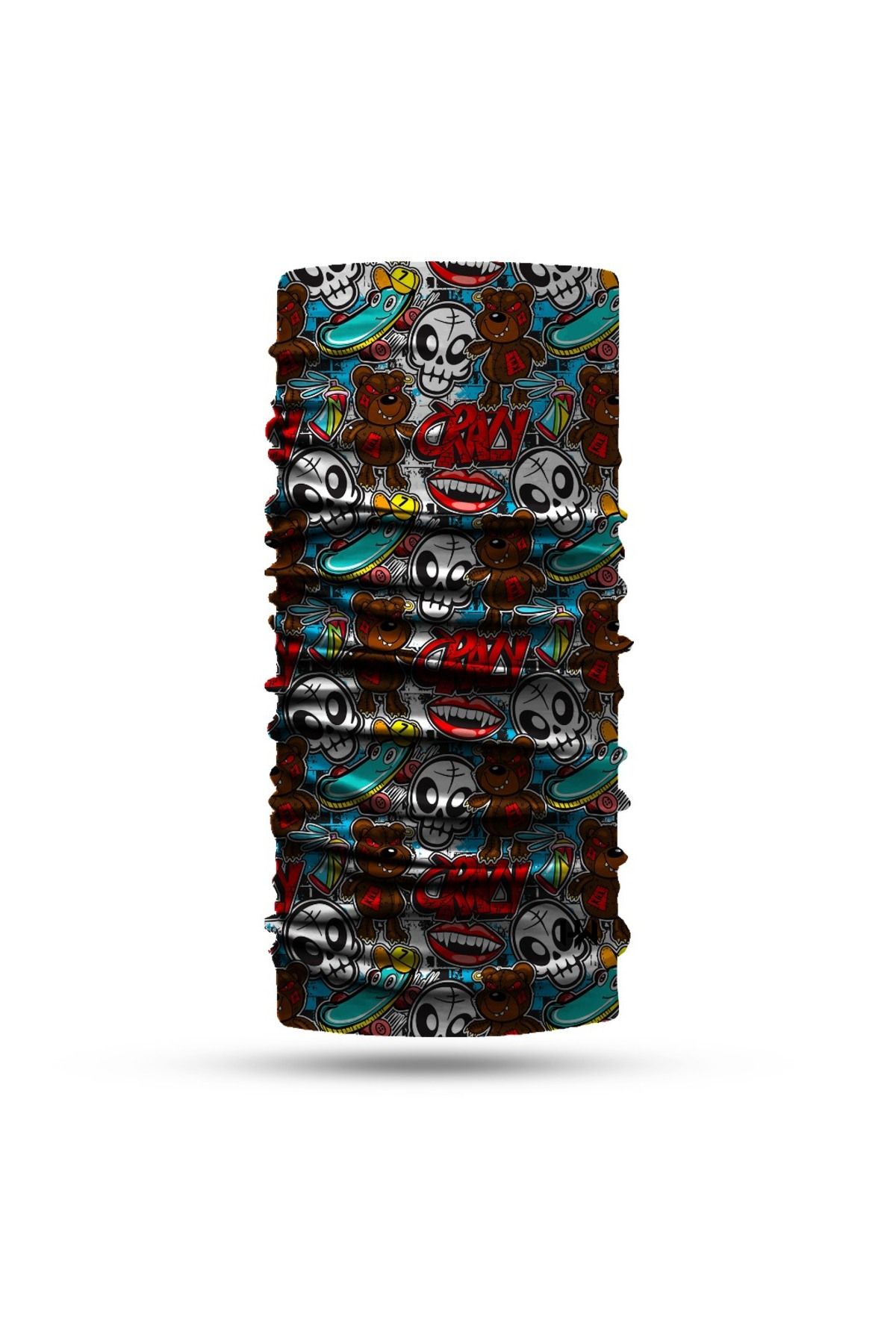 headwear Kafatası Savaşçısı Boyunluk Unisex Bandana Boyunluk Headwear - HWBF153