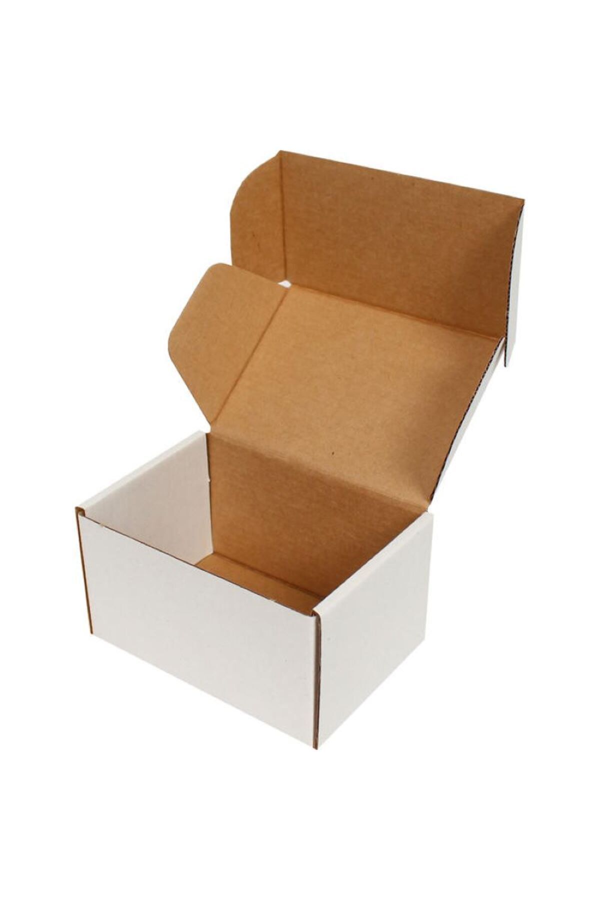 Mikasso 12x8x6,5cm Kutu - Kilitli Kutu - 0,2 Desi Kutu - Beyaz - [10 Adet] 11 x 18 cm 10'lu Taşıma Kolisi