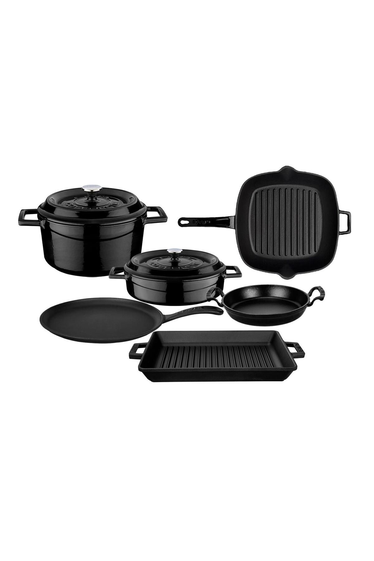 Lava-Cast Iron 6X Trendy Series 8 Piece Cookware & Pans Set 2