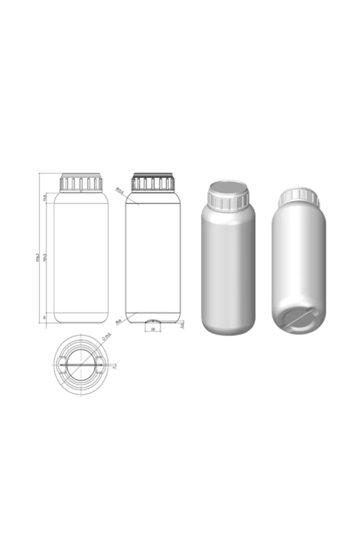 Mikasso 500ml - Tarım Şişesi Plastik Şişe Boş Şişe (5 Adet) 3 x 4 5'li TR MAKROBAY AMBALAJ PLASTİK MEDİKAL L