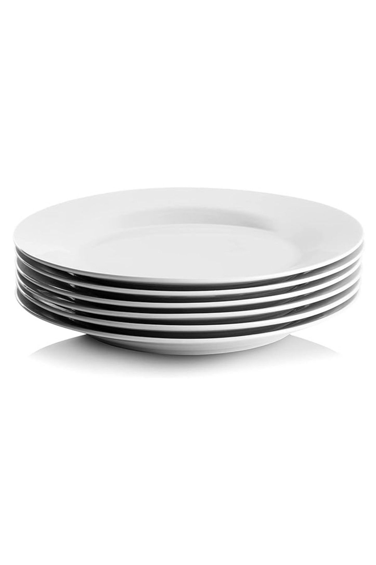 mastergold-( 17.5 CM ) 6 Piece Melamine White Serving Side Plates Easy to Store Durable Shatterproof Dishwasher 5