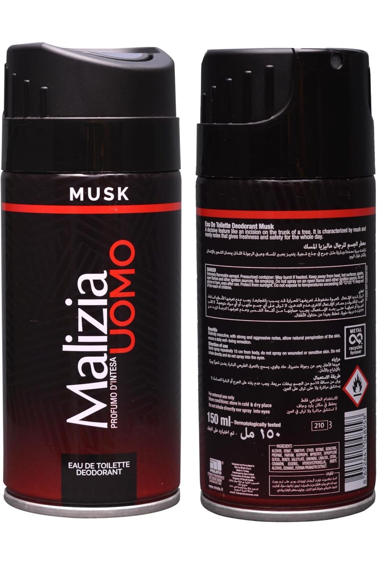 Malizia-Musk Deodorant Spray 150 ml 1