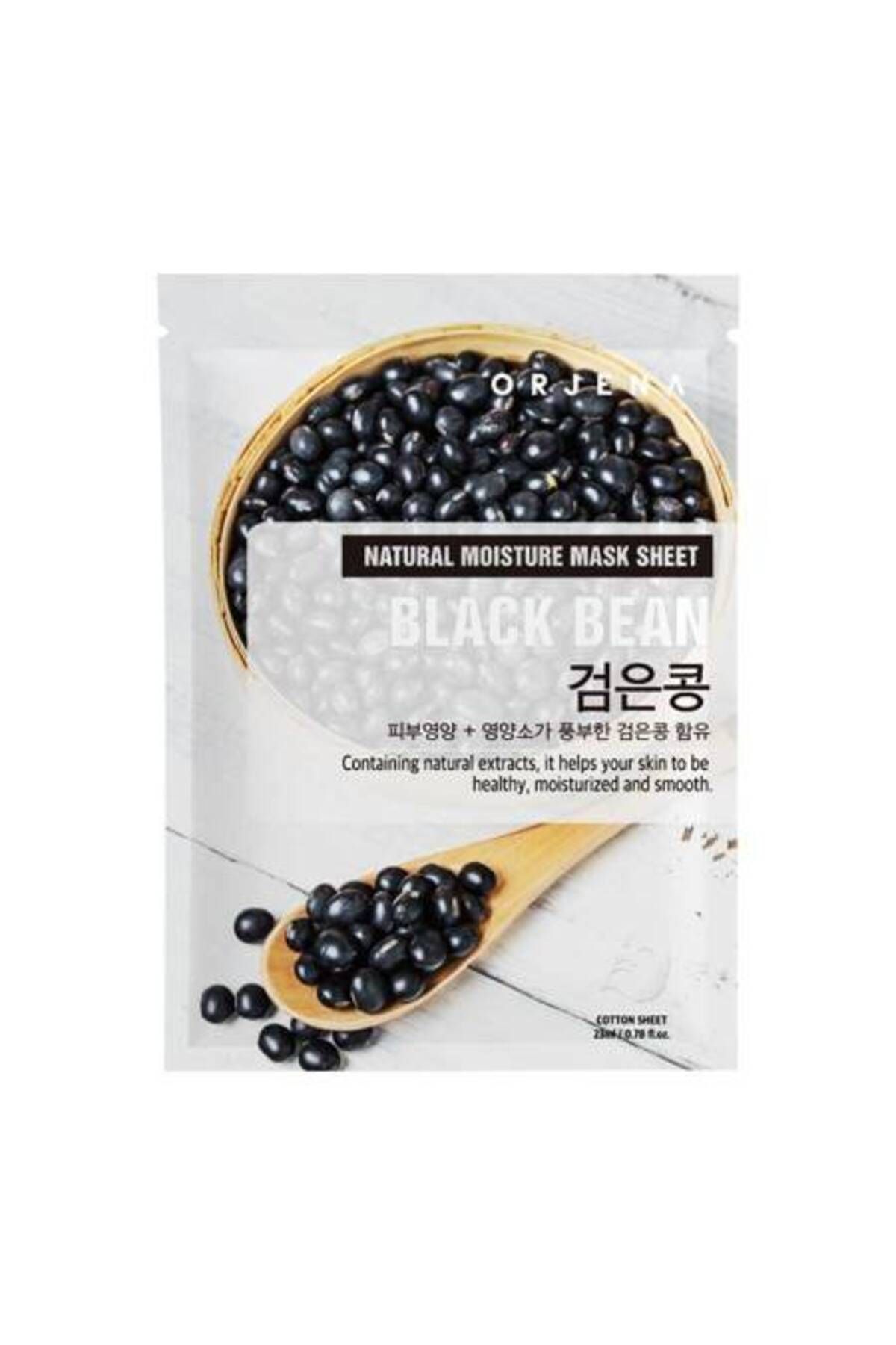 Orjena-Orjena Natural Moisture Black Bean Mask Sheet, 23 ml - Hydratační maska ​​s extraktem z černých fazolí 1