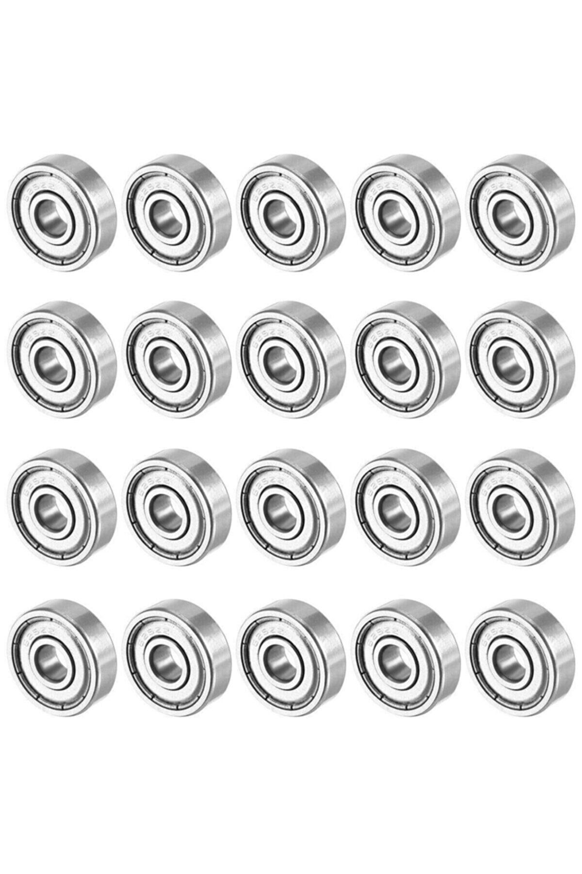 Mikasso Metal Mühürlü Çok Amaçlı Bilye Rulman - 5x16x5 Ölçülerinde 20 Adet 625zz Rulman Metal