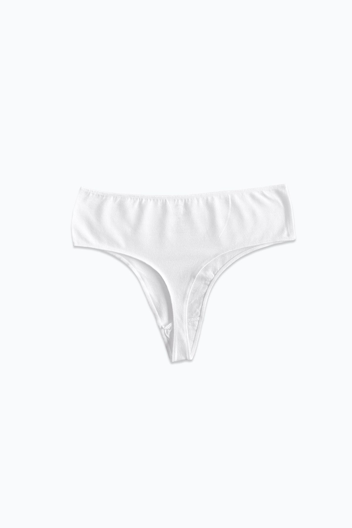 Malabadi-Women's Black White 4 Pack Modal High Waist String Thong 4m178 5