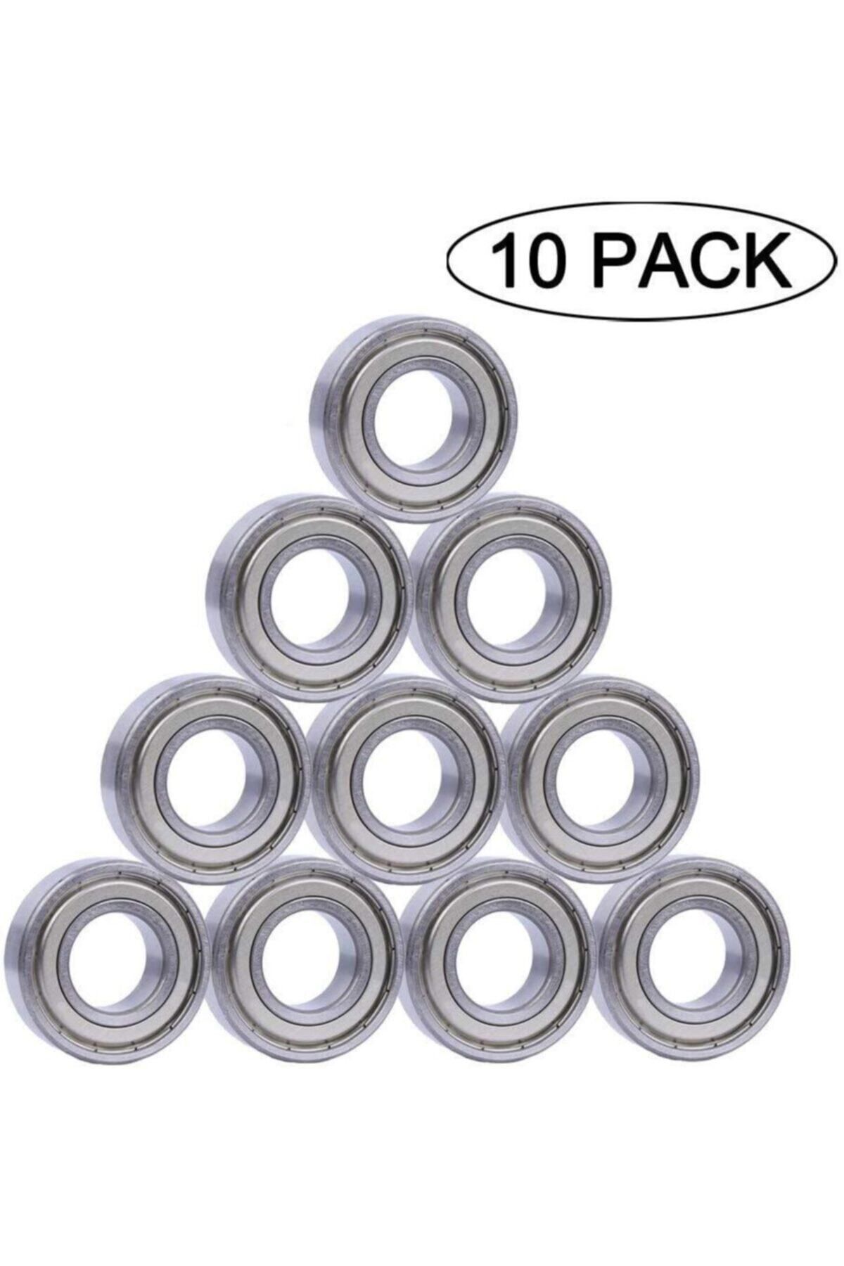 Mikasso 10 Adet 608zz Rulman - Metal Mühürlü Çok Amaçlı Bilye Rulman - 8x22x7 Ölçülerinde Metal