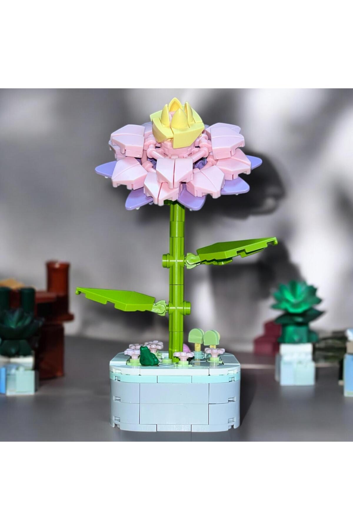 کیت ساختمانی اطلس گل ۱۶۲ تکه - اسباب‌بازی ساختمانی واقع‌گرایانه و تزئینی