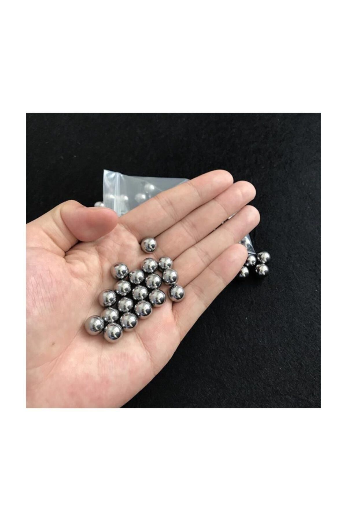 Mikasso 100 Adet - Çelik Bilya 8mm, Çok Amaçlı, Tane Demir Misket Rulman Bilye Karbon