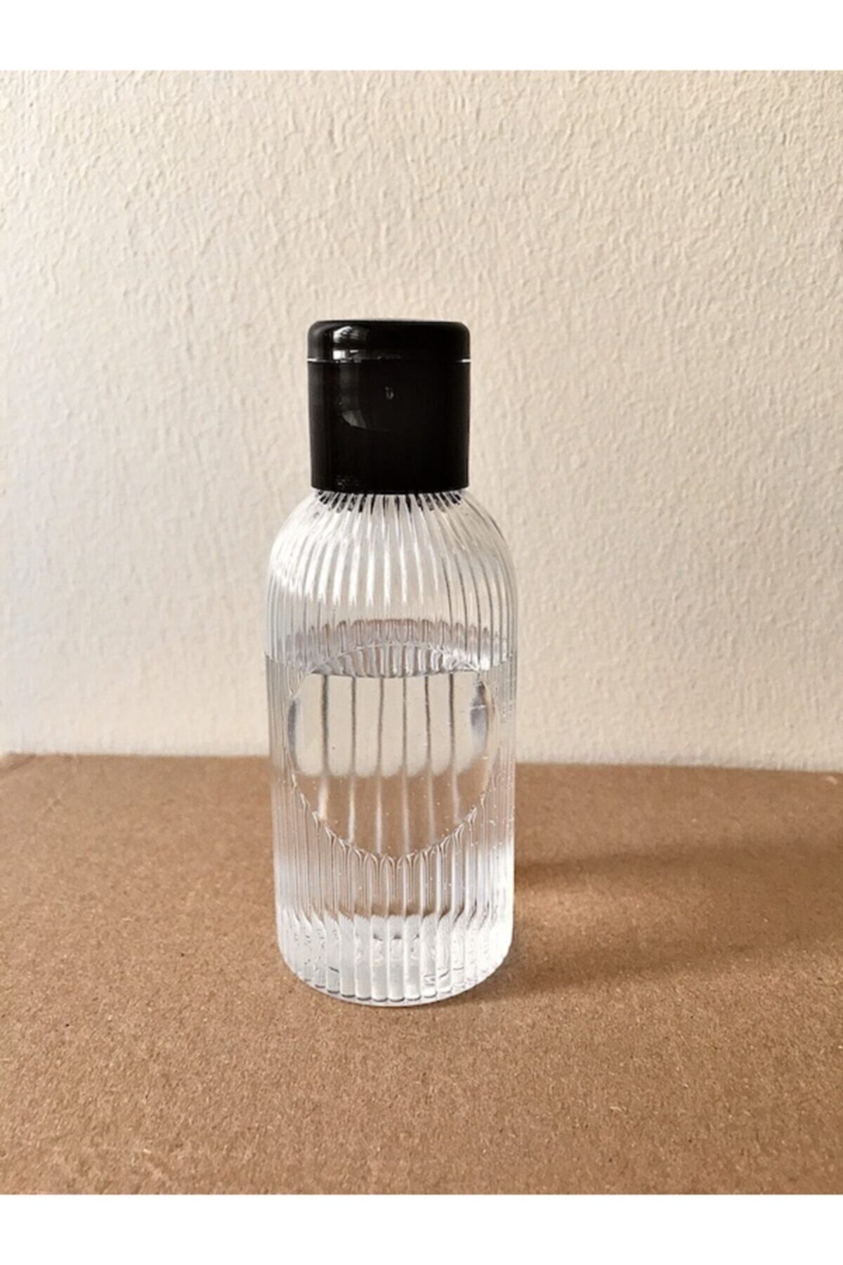 Mikasso 10 Adet 50 ml Siyah Fliptop Kapak Dnz21 Özel Tasarım Dezenfektan-kolonya-parfüm Boş Şişesi 50 ml 10