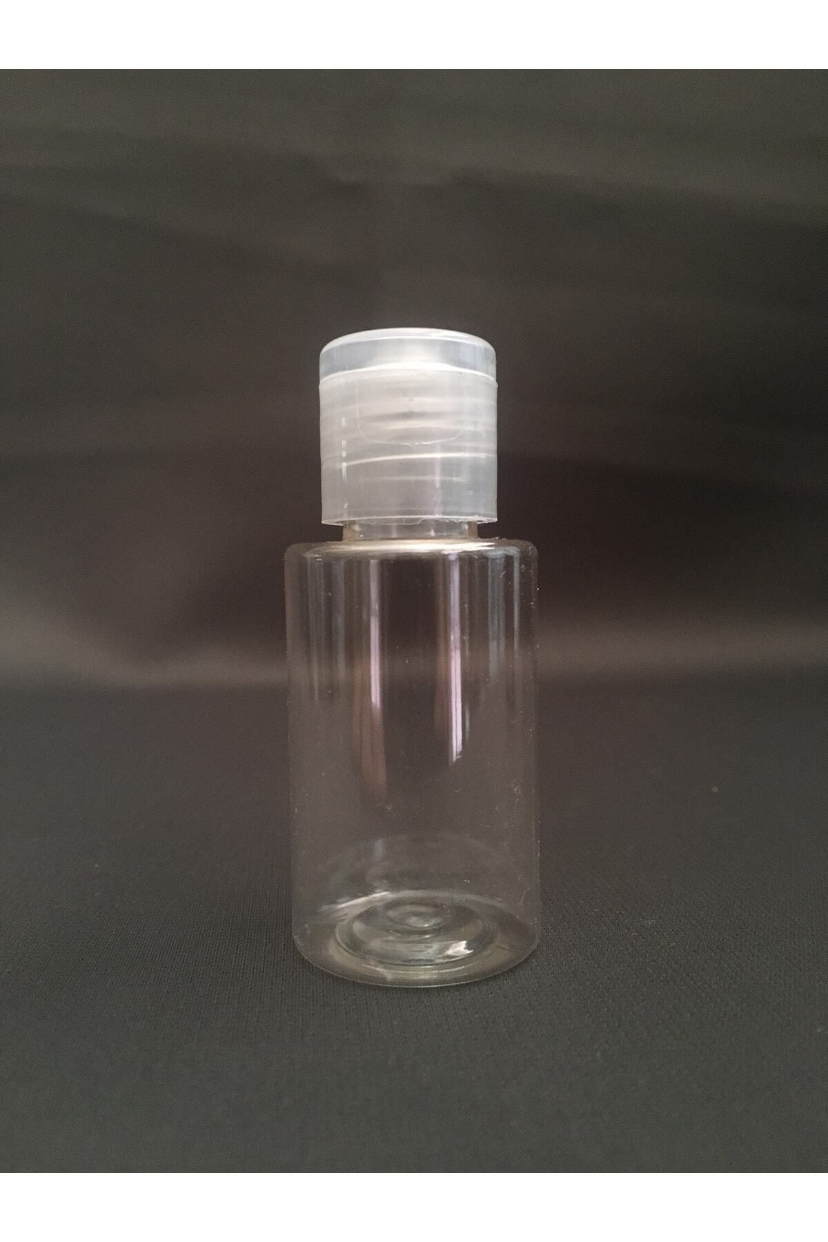 Mikasso 25 Adet 30 Ml Fliptop Kapaklı Om80 Şeffaf Kapaklı Dezenfektan Kolonya Boş Plastik Şişesi 30 ml 25'li