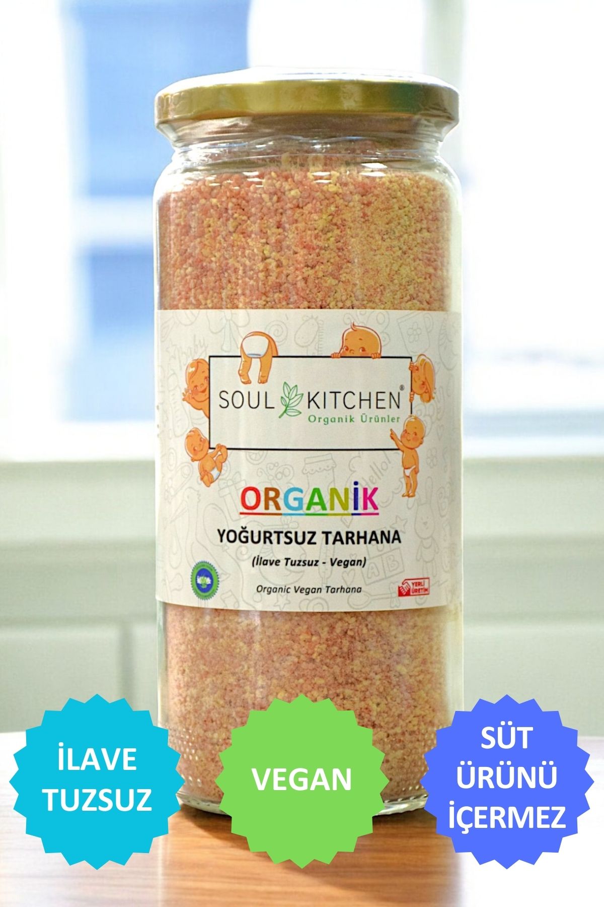 Soul Kitchen Organik Ürünler Organik Yoğurtsuz Bebek Tarhanası Vegan 400gr - Cam