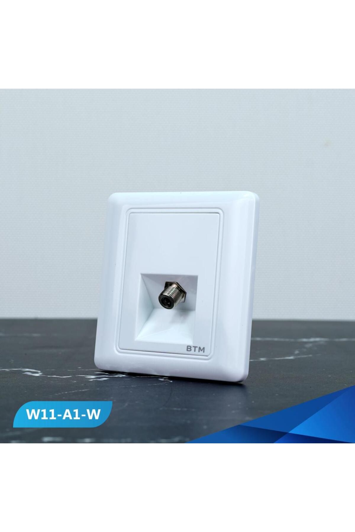 Btm-Single white spiral TV socket -3 pieces 2