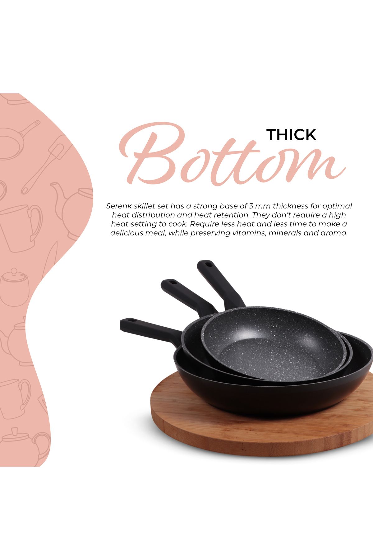 Serenk-Set Tigaie Granit Excellence - 3 Piese, 20-24-28 Cm Inductie 6