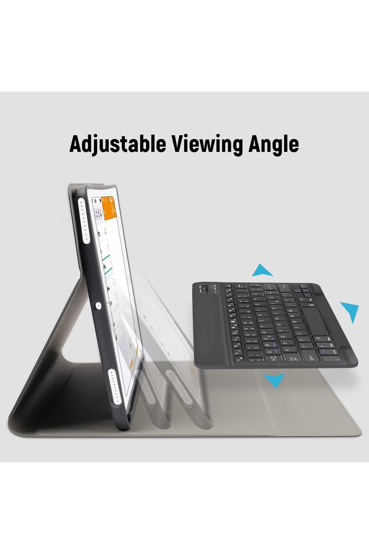 AWH-iPad 9.7 Keyboard Case,6th/5th Gen 2018/2017 & iPad Pro 9.7, Detachable Wireless Keyboard, Black 6