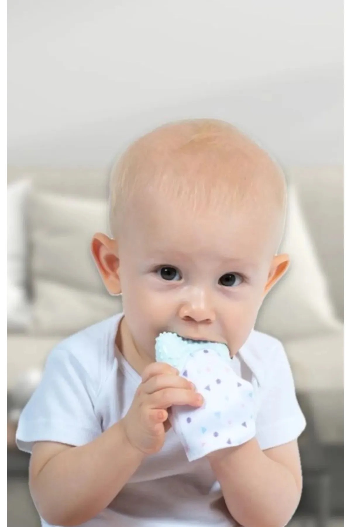 lullabee Doğal Bebek Diş Kaşıyıcı Silikon Diş Kaşıma Eldiveni Yenidoğan Dişlik fotoğrafı 2 (önizleme)