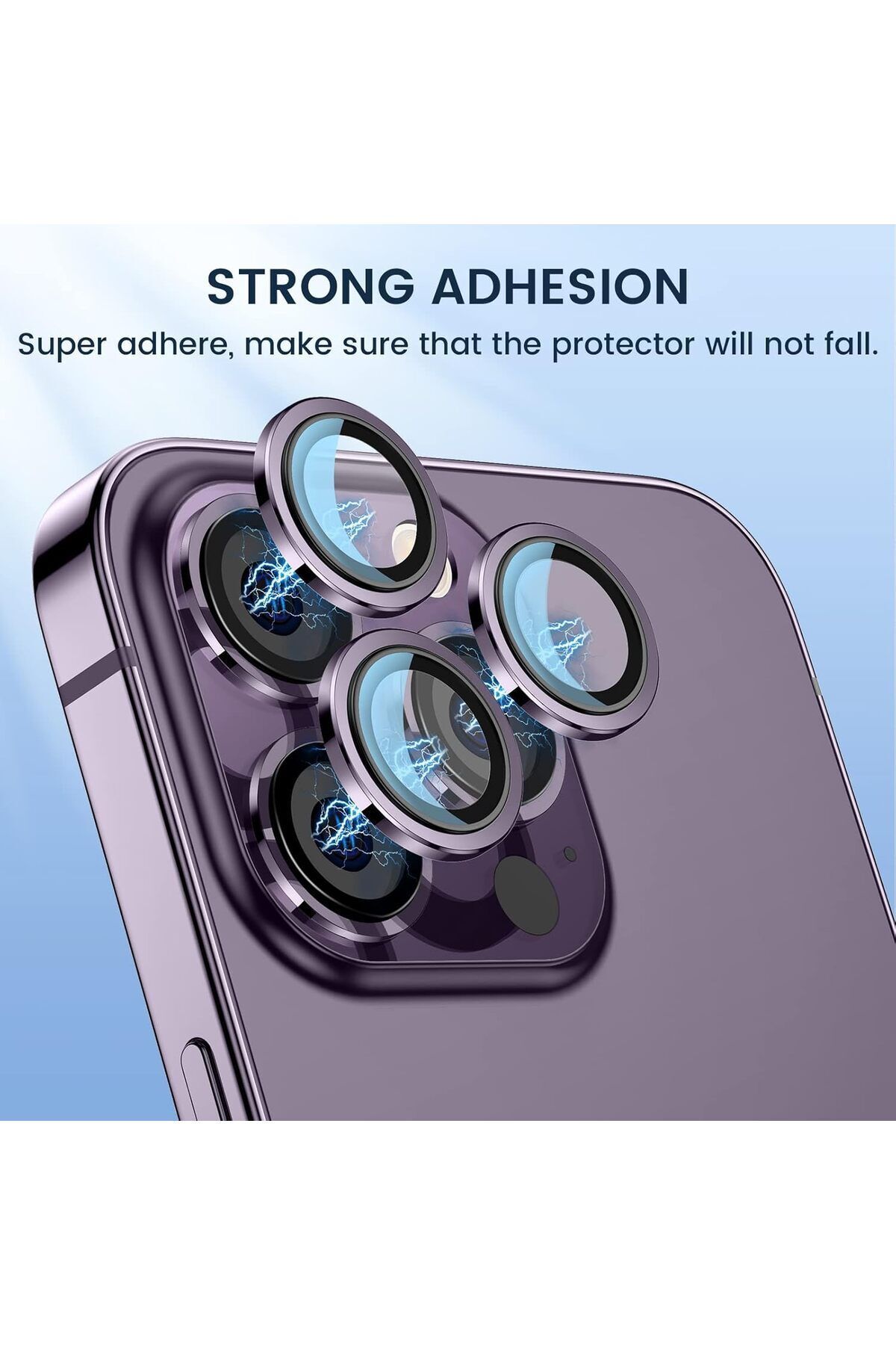 AWH-Camera Lens Protector for iPhone 14 Pro Max/Pro, Anti-Scratch HD Tempered Glass, Deep Purple 4