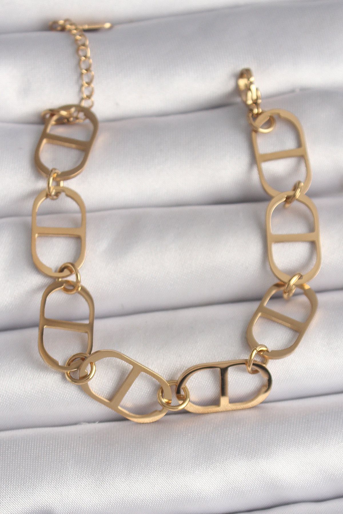 BZK ACCESSORİES 316L Çelik Gold Renk Kadın Bileklik