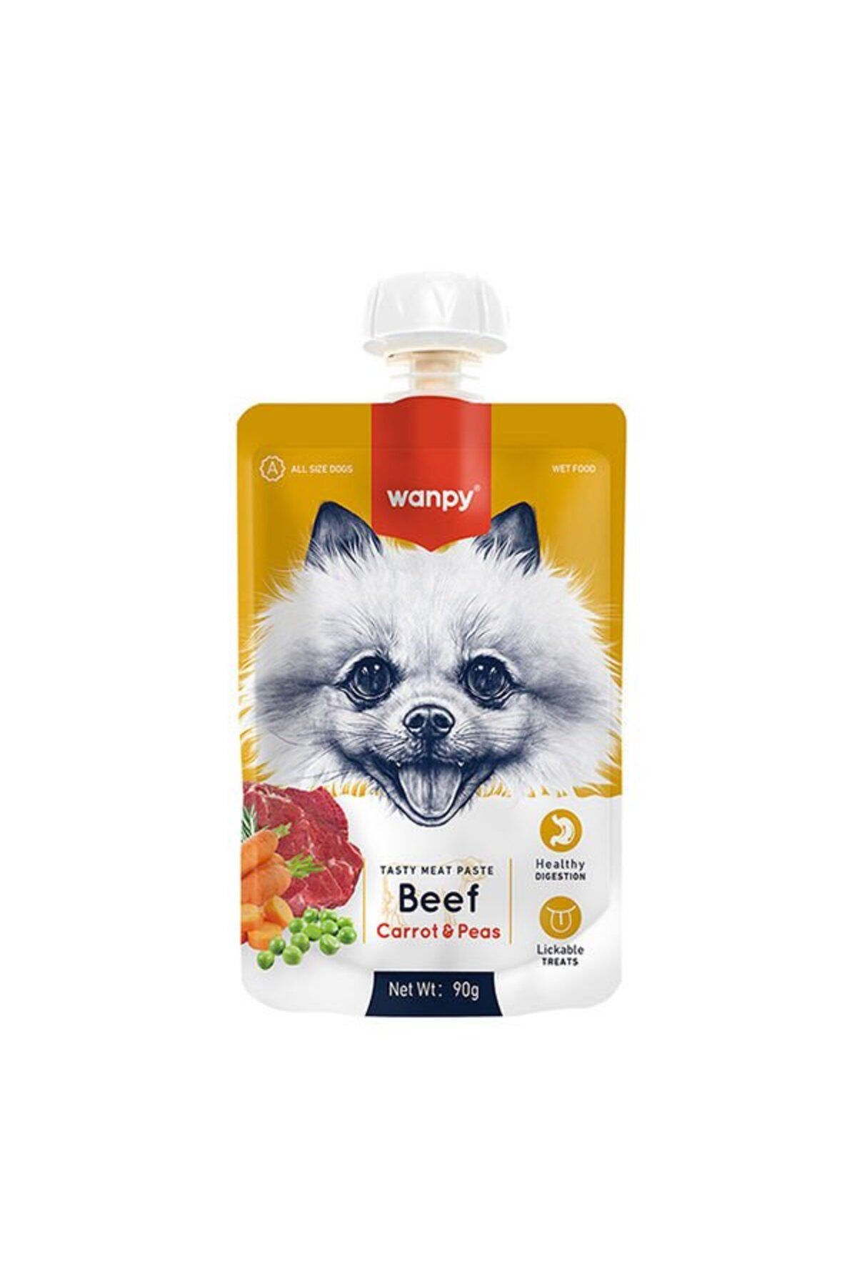 Orqinel Wanpy Taze Sığır Etli ve Havuçlu Et Ezmesi Doğal Köpek Ödülü 90 Gr