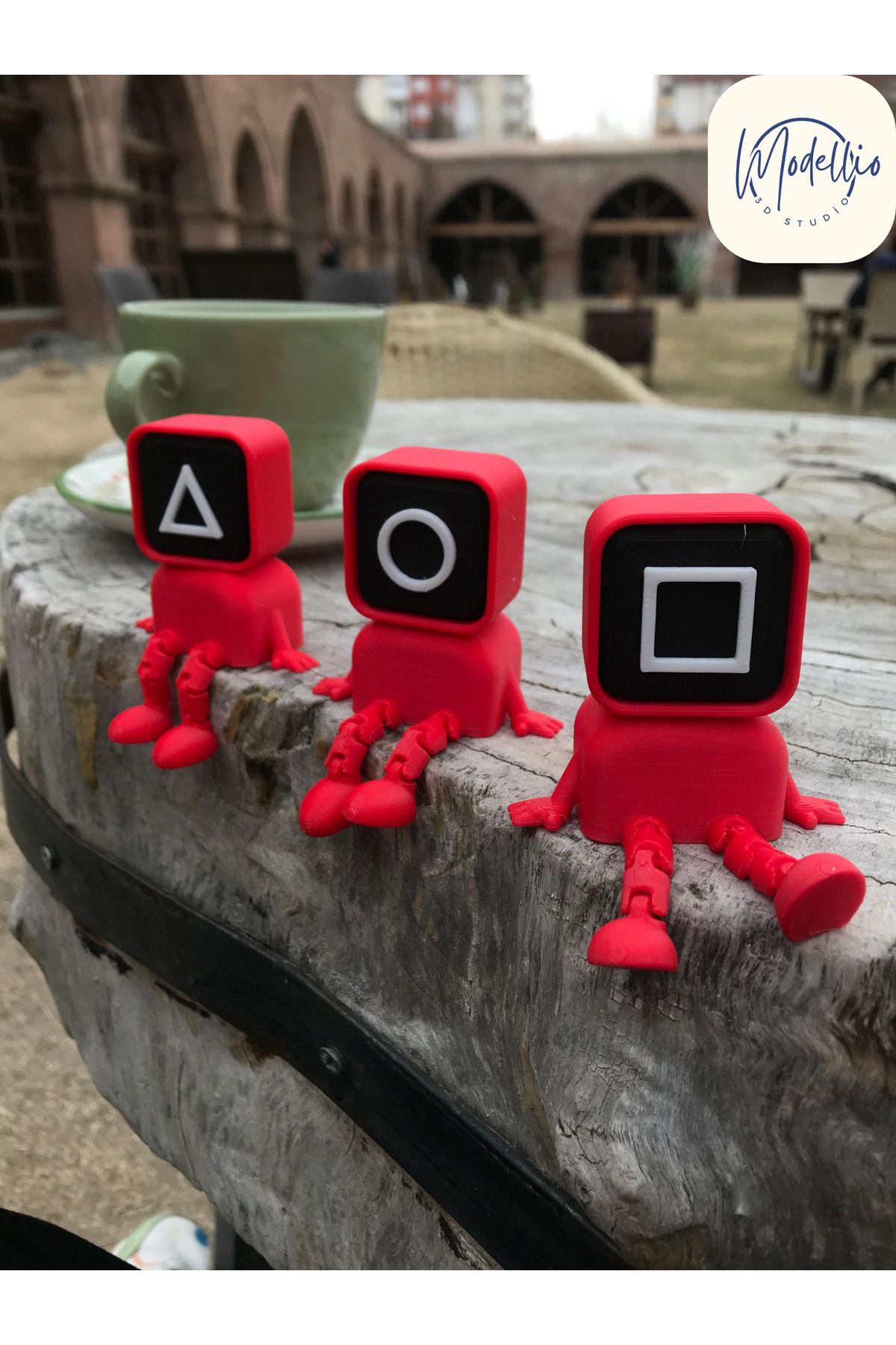 Modellio3D-Movable Squid Game Figures - Set of Three (Circle, Triangle, Square) 6