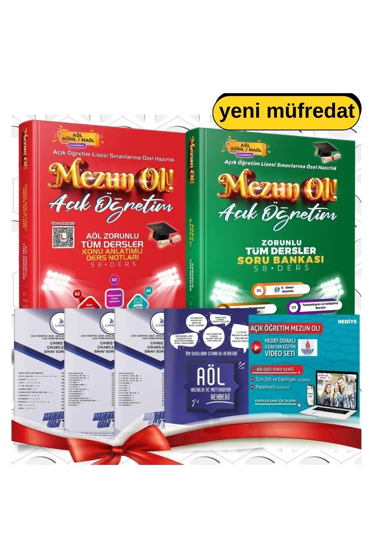 Liyakat Yayınları AÖL Sınav Seti -Zorunlu Tüm Dersler Konu Anlatım