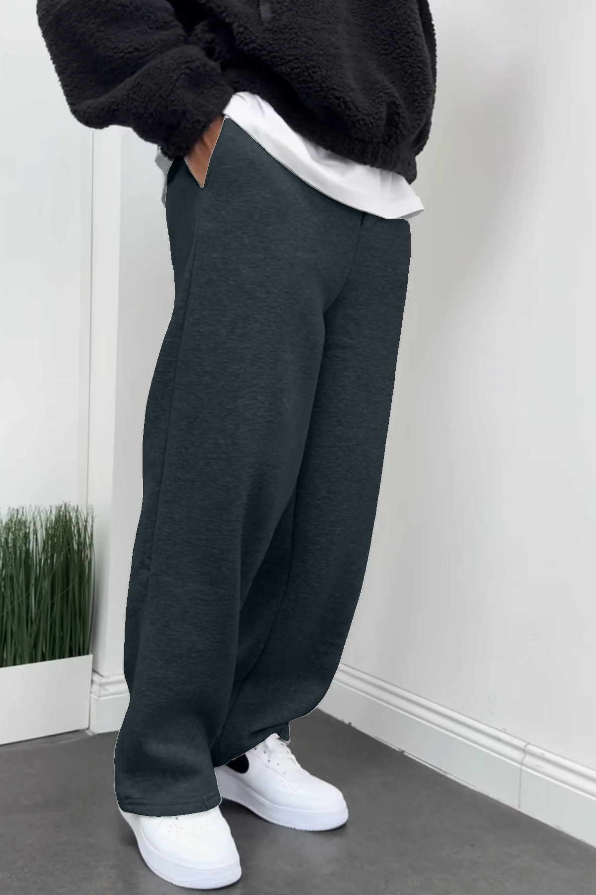 BSBSPOR Lastikli Salaş Paçalı Eşofman Altı Baggy Man Woman Sweatpants görsel 5