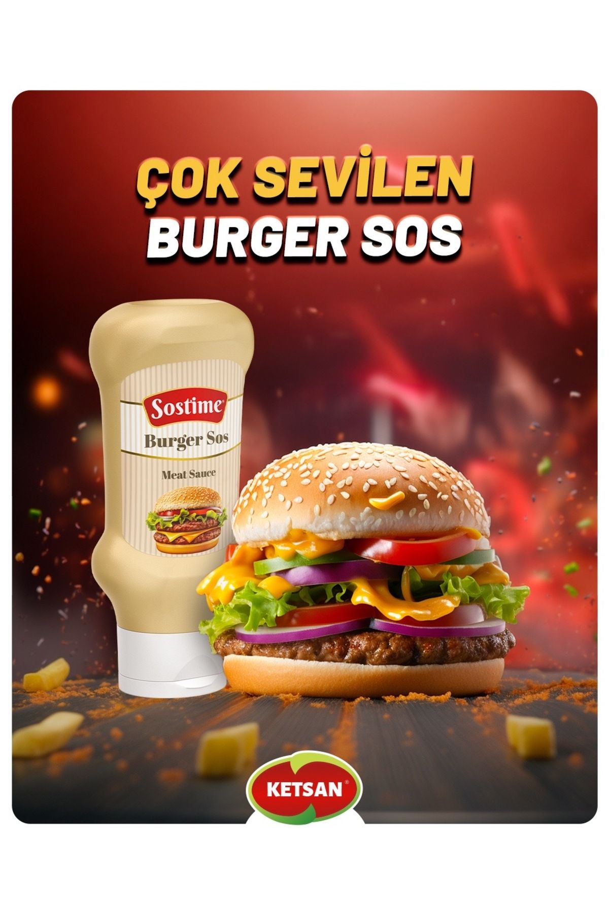 SOSTİME BURGER SOS 630gr x 10 ADET=6300 gr koli
