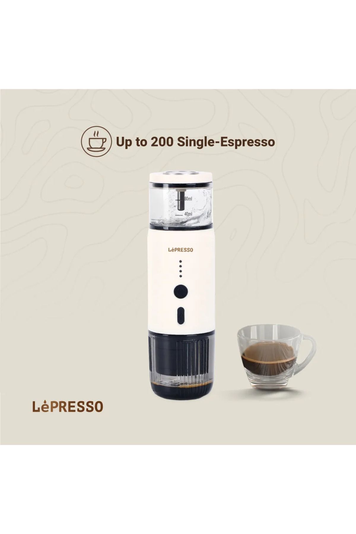 Lepresso-Portable Espresso Machine With Thermal Meter - White 7