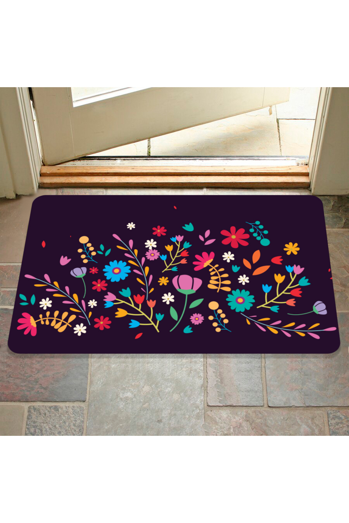 M&H Quality-Digital Printed - Welcome Writing Pattern Decorative Mat, Washable Door and Indoor Mat 3