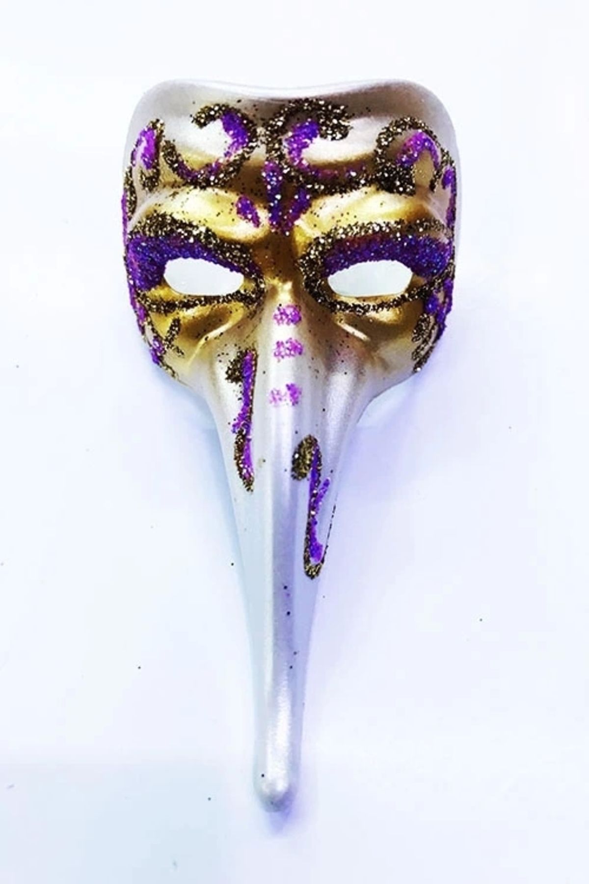 shopwave Fuşya Renk İşlemeli Seramik Malzemeden İmal Venedik Uzun Maske Magnet