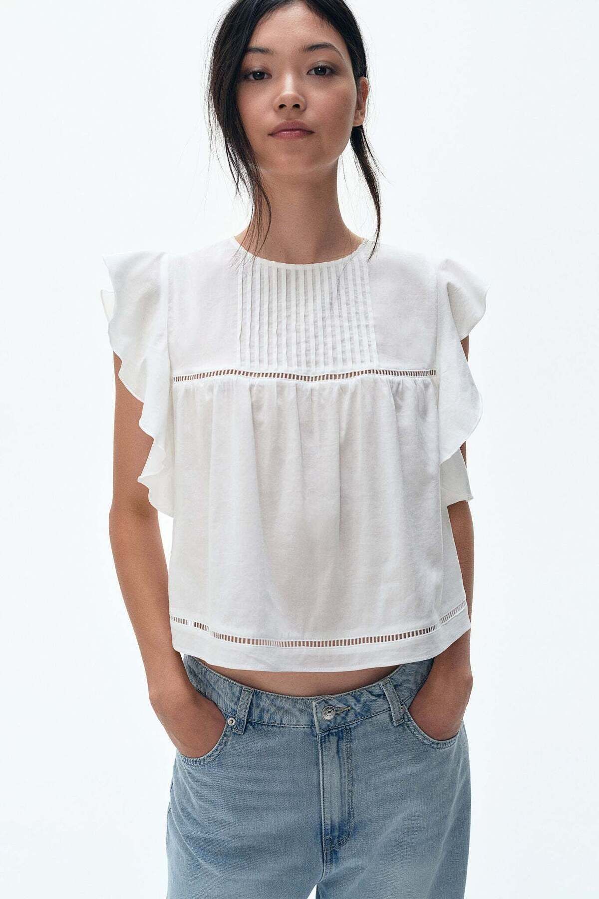 H&M-Flutter-sleeved blouse 3