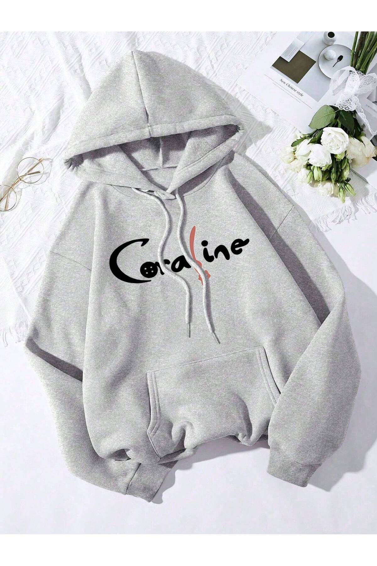 MODARİCH-Coraline Winter Sweatshirt - Gray Oversize Hooded 2